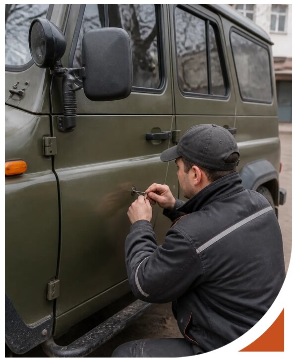 Профессиональное вскрытие автомобиля УАЗ без повреждений в Сосновом Боре